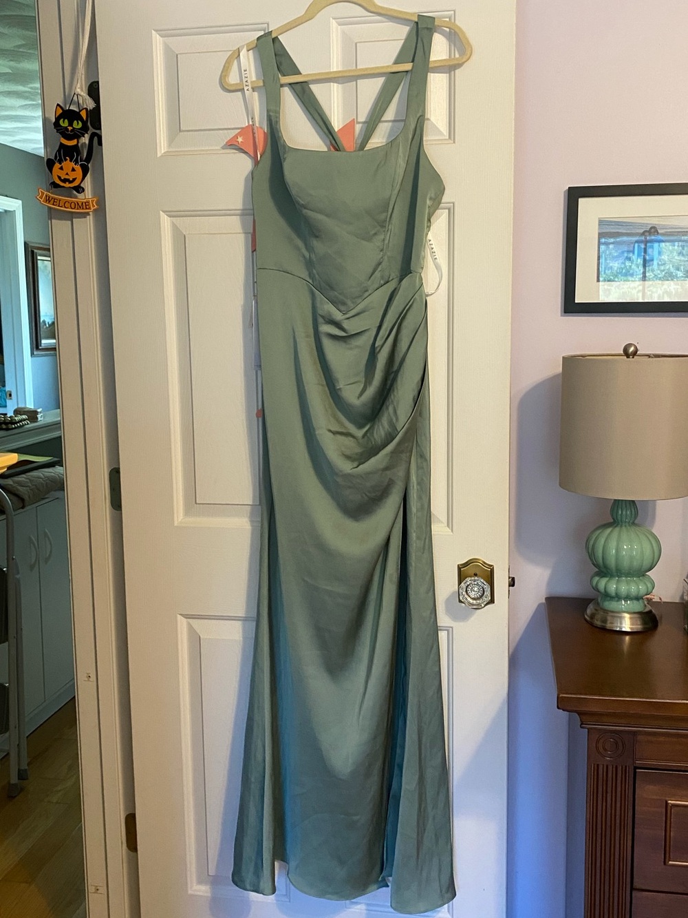 Azazie Mero Matcha  Gown
